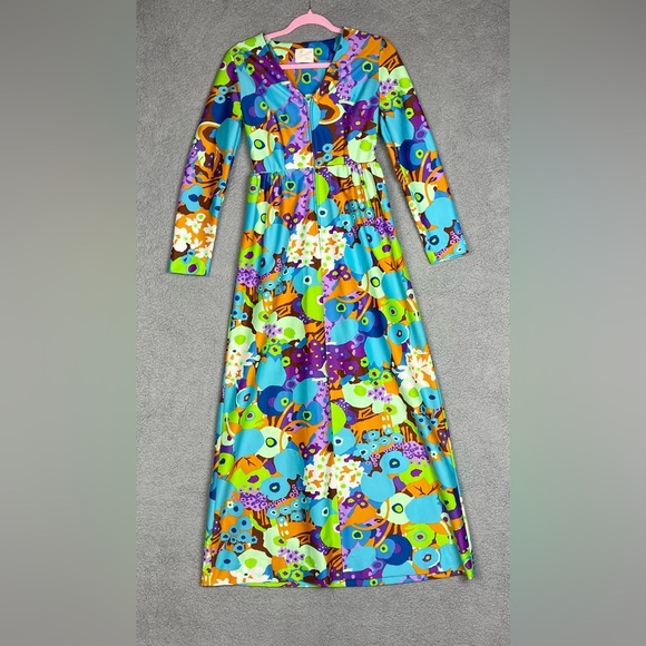 Colorful Floral Maxi Dress - Picture 1 of 14